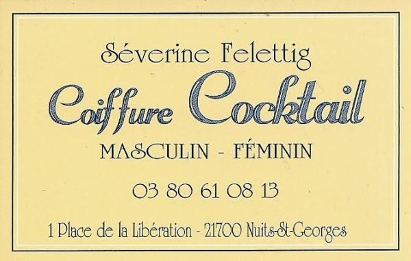 Carte coiffure cocktail