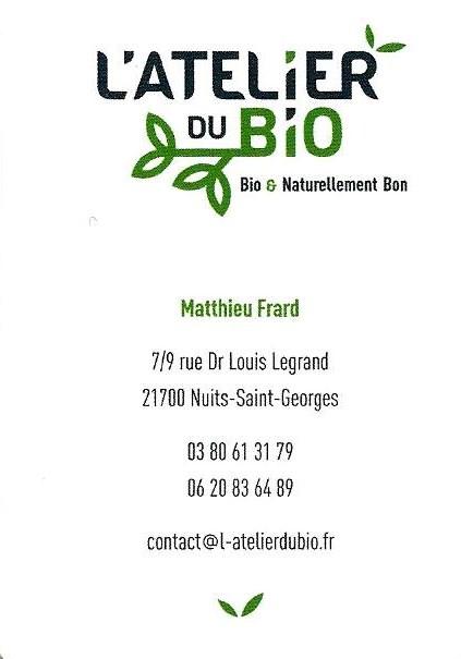 Carte l atelier du bio