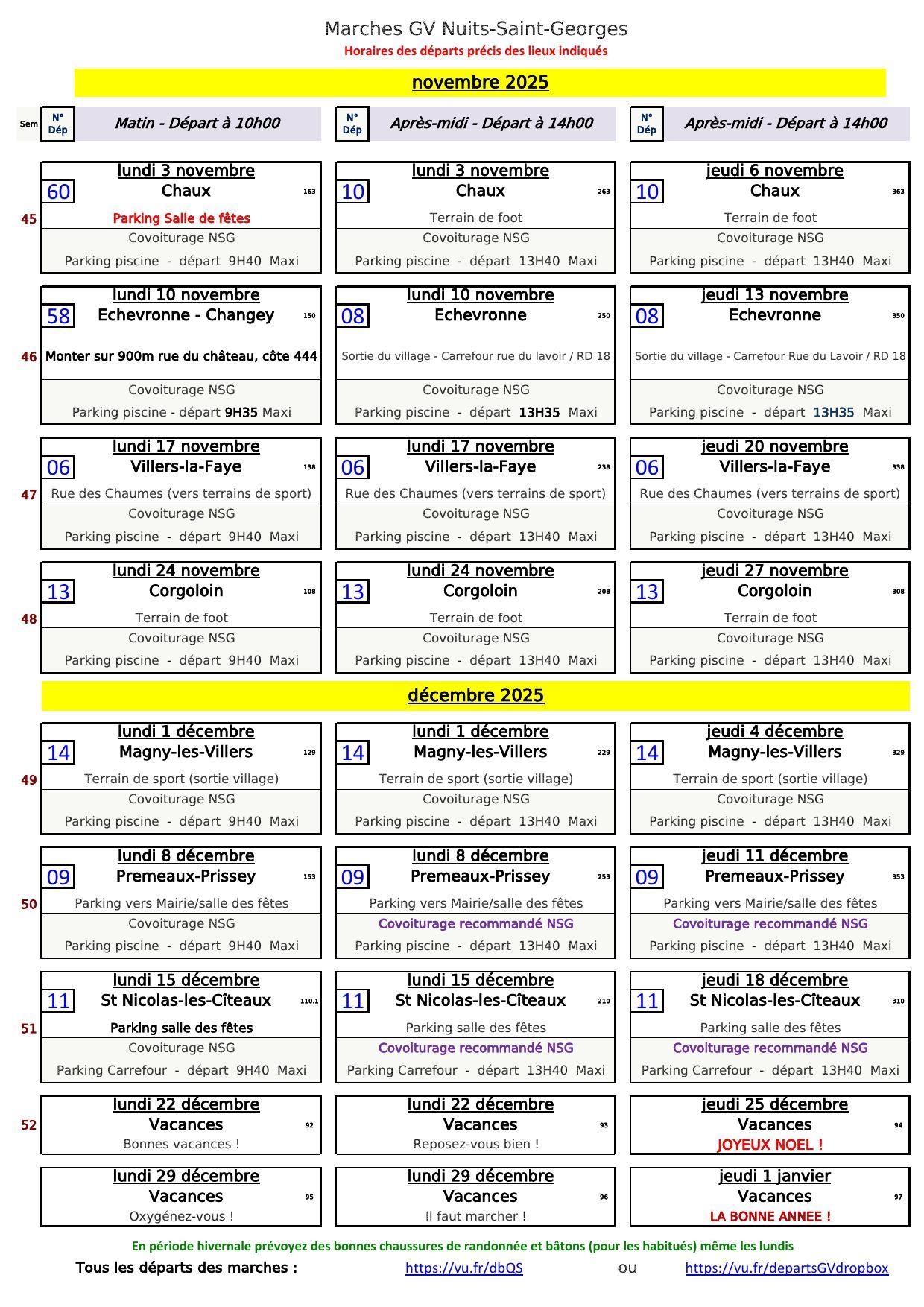 Planning nov dec 2025